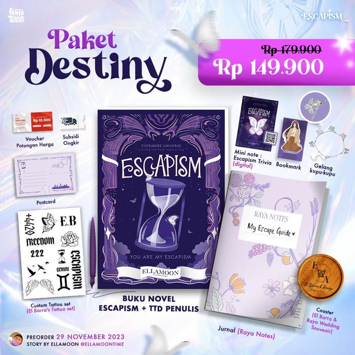Gambar Buku Novel Escapism - Ellamoon - Fantasious - Bumi fiksi - Destinity dari Bumi Fiksi Makassar undefined Tokopedia