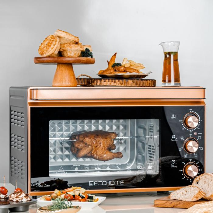 Gambar OVEN + MICROWAVE + AIR FRYER ECOHOME EON 888 Kapasitas Besar 48 Liter - ROSE GOLD, INSTANT JKT dari TOKO JAWA ELECTRIK undefined Tokopedia