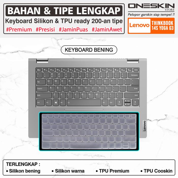 Gambar Pelindung Keyboard Protector Cover Kompatibel untuk Lenovo ThinkBook 14s Yoga G3 IRU Gen 3 Tpu Silikon Bening - Keyboard Bening dari Oneskin Store Indonesia undefined Tokopedia