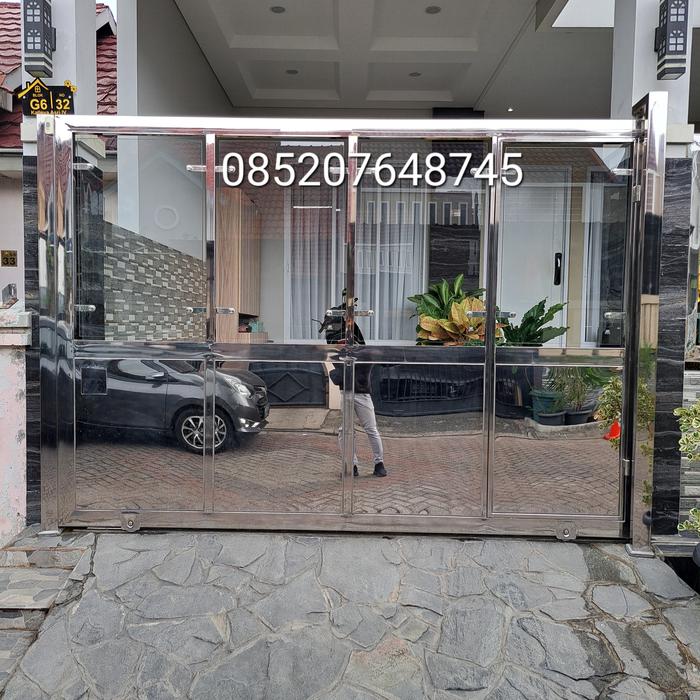 Gambar Pagar stainless kaca tempered dari El Project Gemilang undefined Tokopedia
