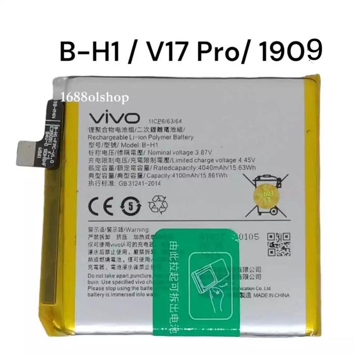 Baterai B-H1 Vivo V17 Pro Vivo 1907 BH1 Original Battery Batre Batrai  Batere B-H1 di 1688olshop Tokopedia