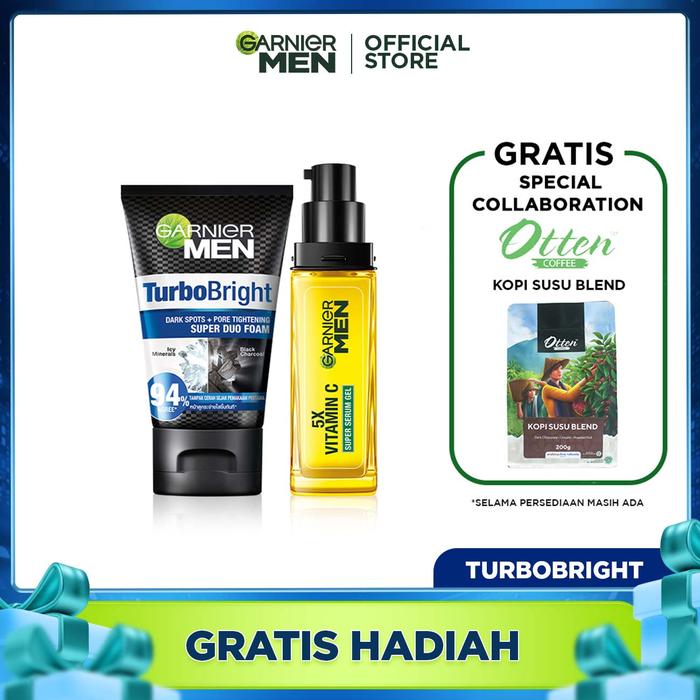 Gambar Garnier Men Turbo Bright Simple Set - FREE Gift dari Garnier Men Official Store undefined Tokopedia
