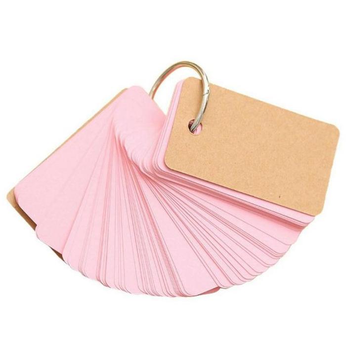 Gambar FLASH CARD/FLASH CARD POLOS 50 LEMBAR - Pink dari Tiramizsyu undefined Tokopedia