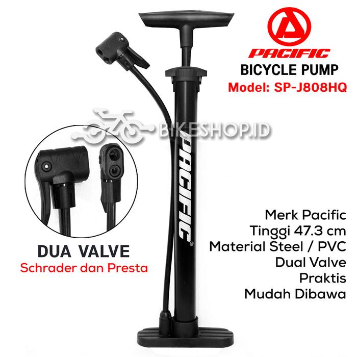 Gambar Pompa Angin Ban Sepeda dan Motor Kompa Pacific Manual Dual Pentil - Pacific dari BikeShop.ID undefined Tokopedia
