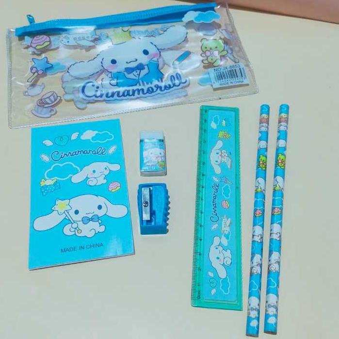 Gambar alat tulis plus tempat pensil serutan penggaris Lengkap Sanrio - Chinamorol dari IMIC SHOP undefined Tokopedia