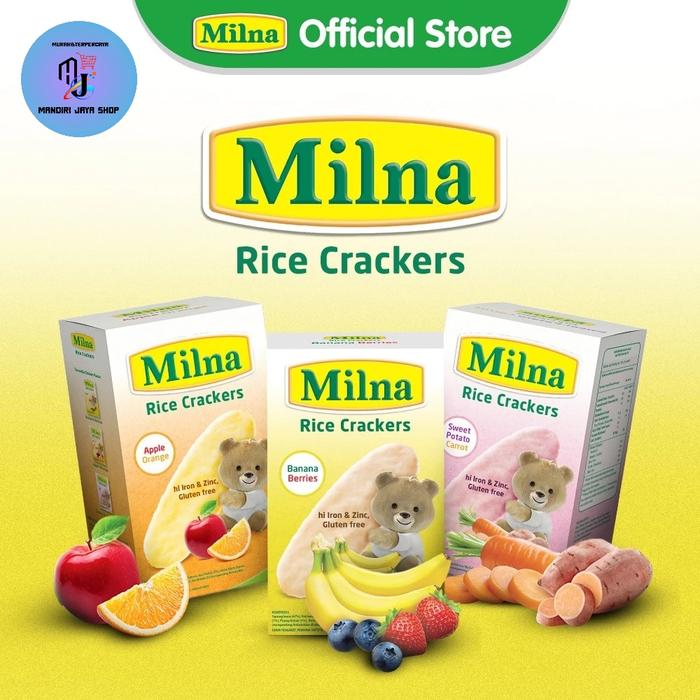 Gambar MILNA RICE CRAKERS 20GR/ SNACK PENDAMPING MPASI - WORTEL dari COCONUTBABYSHOP undefined Tokopedia
