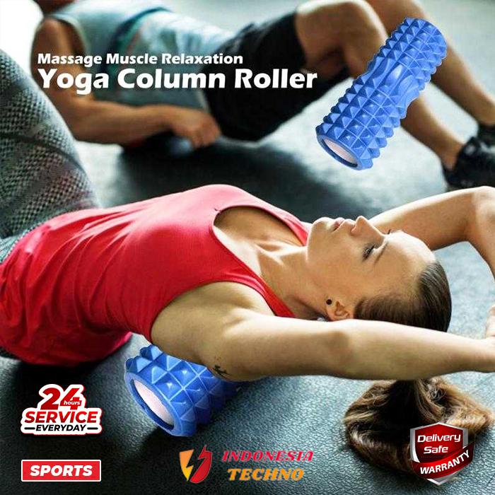 Gambar Foam Roller Yoga Massage | Foam Roller Yoga Pilates Gym Senam Yoga - Biru Muda dari Indonesia Techno undefined Tokopedia