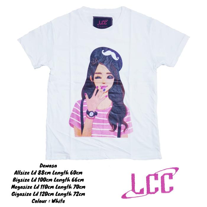 Gambar Kaos LCC cotton couple dewasa girl 4 (allsize sampai gigasize) - cewe topi, dewasa M dari Kaoslcc.jkt undefined Tokopedia