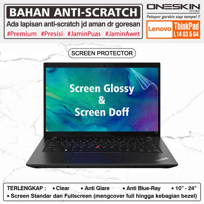 Gambar Pelindung Layar Screen Protector Guard Kompatibel untuk Lenovo ThinkPad L14 Gen 3 4 G3 G4 Glossy Doff Anti Blueray - Screen Glossy dari Oneskin Store Indonesia undefined Tokopedia