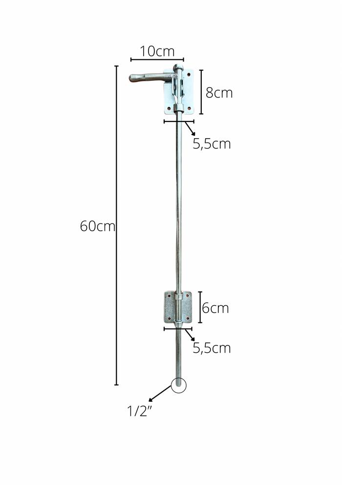 Gambar GRENDEL PINTU LIPAT BESI GARASI - 60cm dari RP Steel undefined Tokopedia