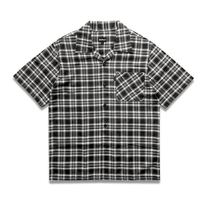 Gambar Kemeja Pendek Flanel | CHARMY | Madless - BLACK TWO TONE, L dari Madlesswear_NEW undefined Tokopedia