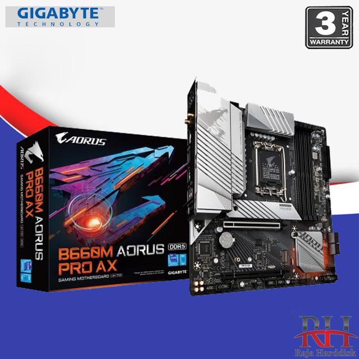 Gambar Motherboard Gigabyte B650M AORUS PRO AX (AM5, AMD, B650, DDR5, SATA3) dari Raja Harddisk undefined Tokopedia