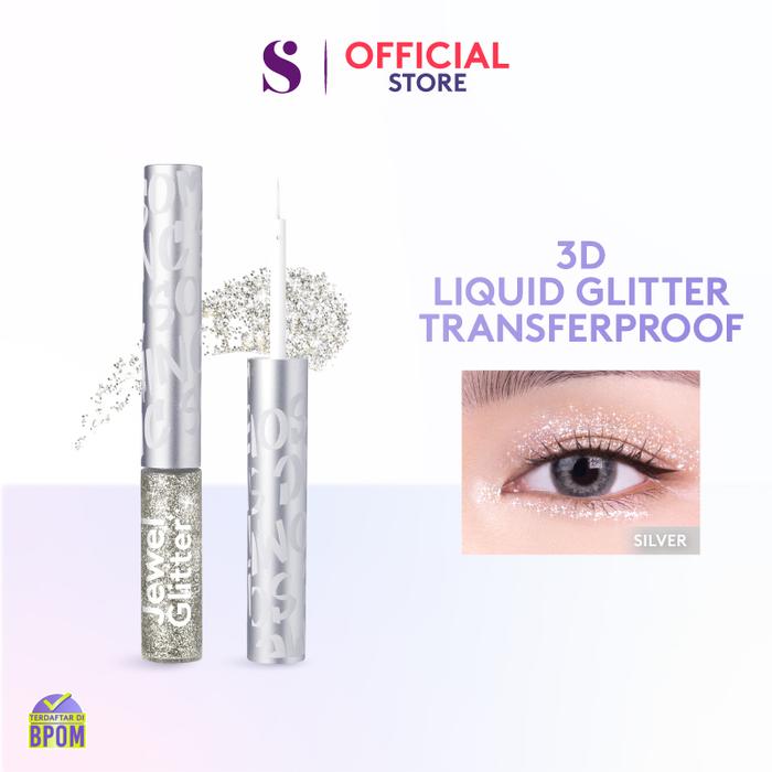 Gambar SOMETHINC Jewel Glitter Liquid - Silver dari Somethinc undefined Tokopedia