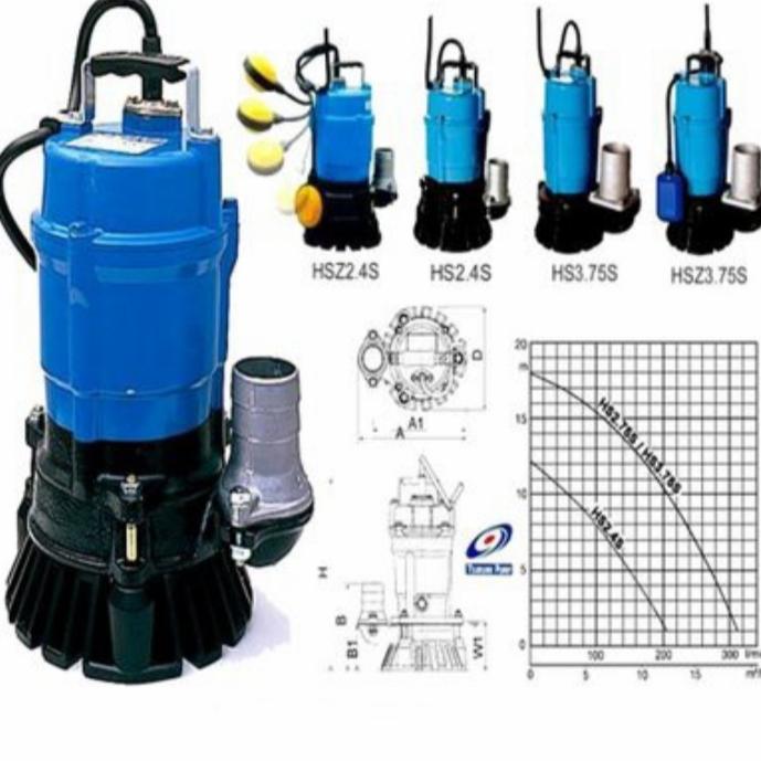 Jual Pompa Celup Air Kotor TSURUMI HS3 75S 1Hp 750W 3