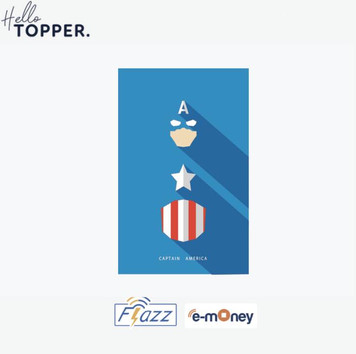 Gambar Kartu Emoney Flazz SuperHero Kartu E-toll Mandiri Flazz - Capt, Emoney dari Hello.Topper undefined Tokopedia