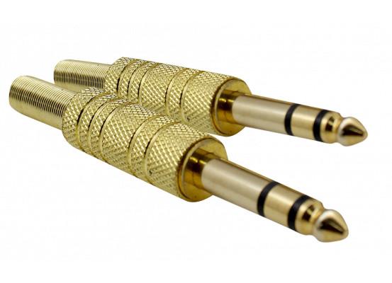 Gambar Jack Audio 6.5mm 6.35mm 1/4 Mono Stereo Akai Plug Male Konektor Jek - RRT STEREO Gold dari Pi Toserba undefined Tokopedia
