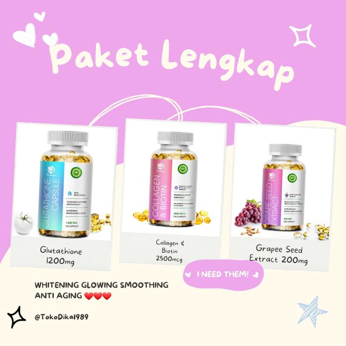 Gambar PAKET LENGKAP WHITENING ANTI AGING BOOSTER UNTUK 4 BULAN PEMAKAIAN dari toko dika 1988 undefined Tokopedia