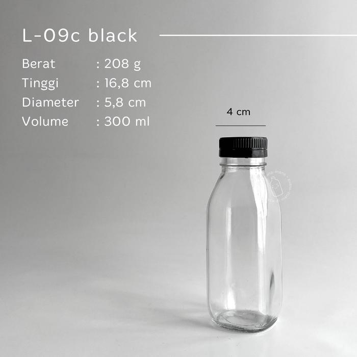 Gambar Botol kaca Times Square 300ml 500ml 1 liter - botol juice kopi - kotak - 300ml, White plastic dari Kaca dimana-mana undefined Tokopedia