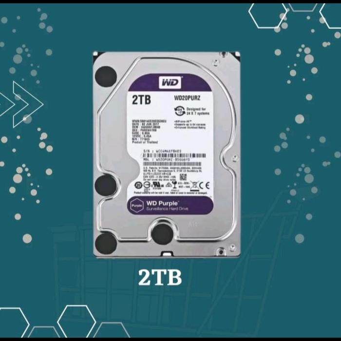 Gambar HDD WD PURPLE 2TB 4T 6TB HARD DISK CCTV SURVEILLANCE INTERNAL - 2 tb dari JKLCOMP undefined Tokopedia