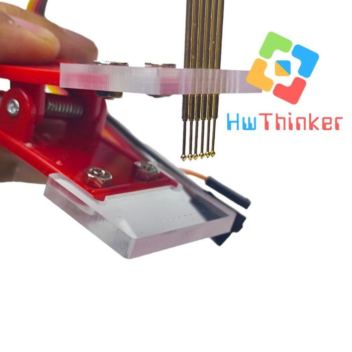 Gambar Probe Clip Tool Test PCB IC Programming Burning Clamp Pogo Pin 2.0mm - RED 1x6pin dari HwThinker undefined Tokopedia