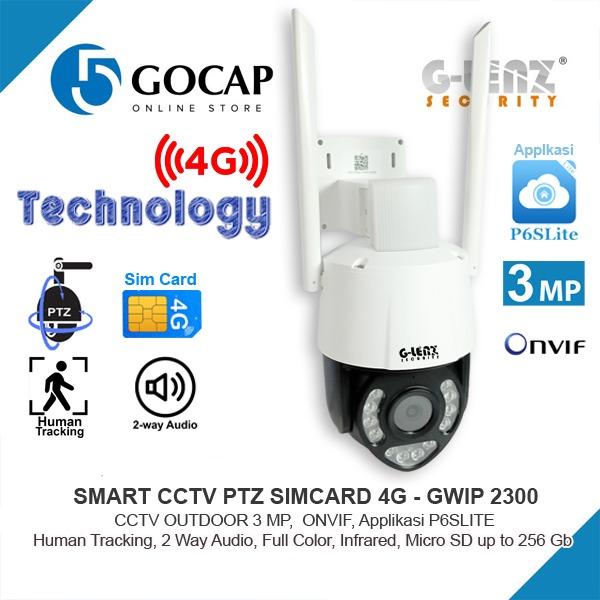 Gambar GLENZ CCTV SIM CARD 4G (3 MP) PTZ CAMERA - GWIP 2300 P6SLITE - NON MEMORY dari GOCAP STORE_NEW undefined Tokopedia