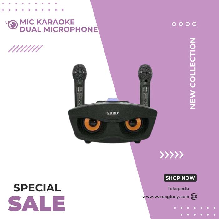 Gambar Speaker Karaoke terbaik Merek SDRD ORI 100% SD306 + Dual Microphone dari warungtony undefined Tokopedia