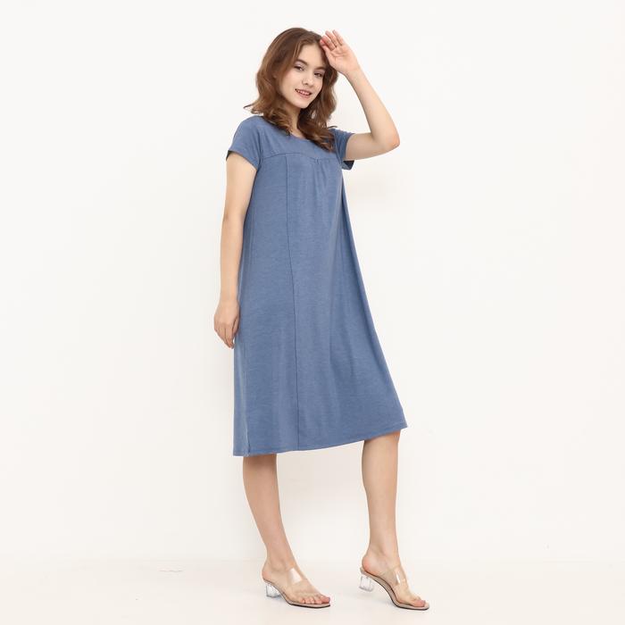 Gambar Baju Busui Friendly model Dress Hamil untuk Bumil dan Ibu Menyusui - Soft denim dari Baju Hamil Menyusui Happymomma undefined Tokopedia