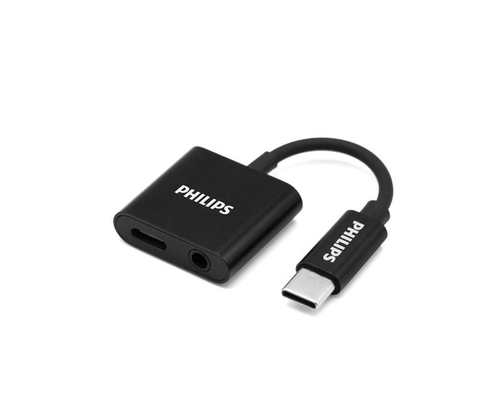 Gambar Philips Audio Converter Type C to Jack 3.5mm - Dual C to 3.5mm dari Philips Audio undefined Tokopedia