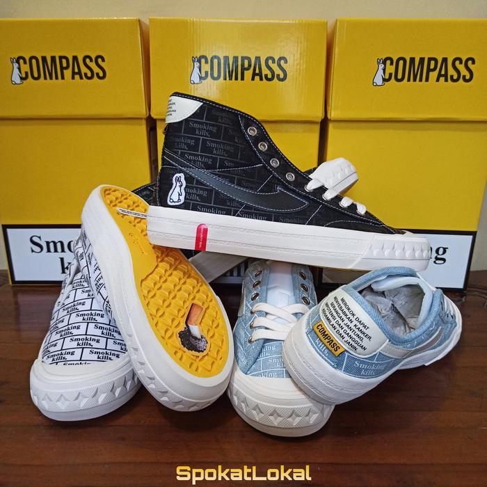 Jual Compass x Fxxking Rabbits Fr2 Smoking Kills Low, Hi, Slip-on 