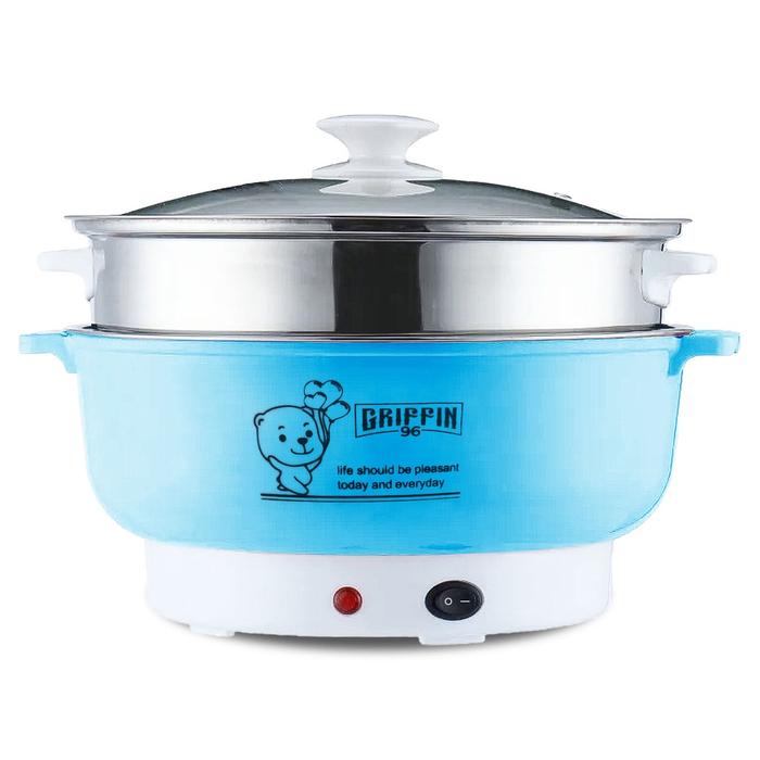 Gambar PANCI LISTRIK BERUANG KUPING STAINLESS PANCI HOT POT MULTIGUNA - Biru dari Grande Alat Dapur undefined Tokopedia