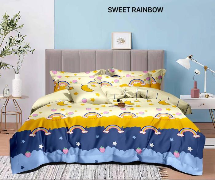 Gambar Sprei Motif Bunga Cantik No 1 Ukuran King 180x200 - Sweet Rainbow dari Prila Gallery undefined Tokopedia