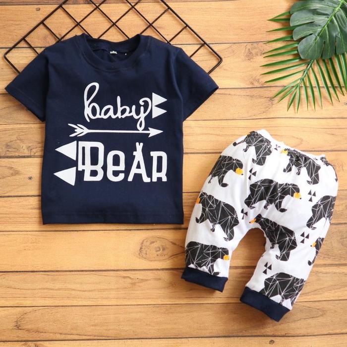 Gambar PROMO 11.11 Nuna Store Motif Baby Bear / Setelan Baju Bayi/Anak - BABY BEAR Navy, 0 dari kasmawatibuah undefined Tokopedia