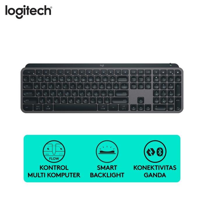 Gambar Logitech MX Keys S Keyboard Wireless Bluetooth Smart Backlight - Graphite dari JnJ Online undefined Tokopedia