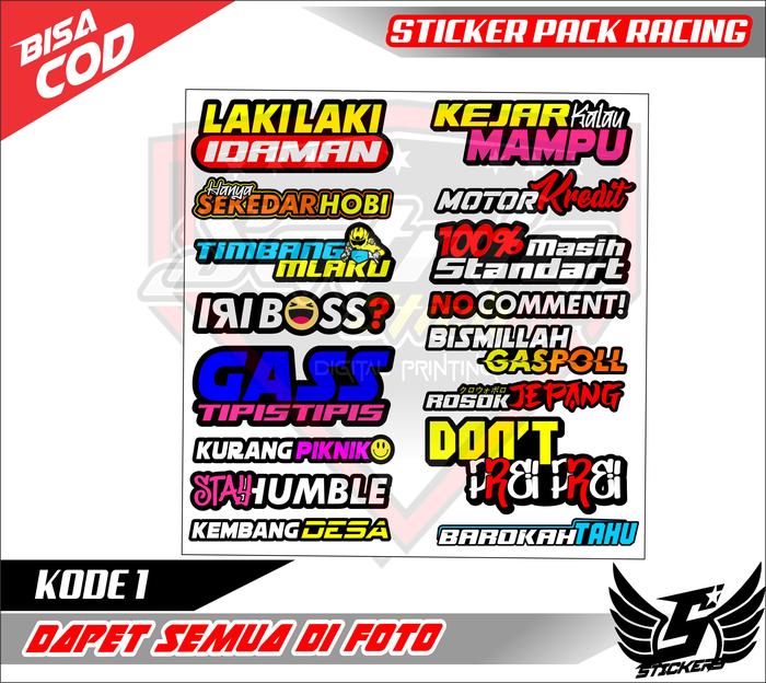 Gambar STICKER PACK KATA KATA VIRAL / STICKER KATA KATA TERBARU/ STICKER HELM - 1, VYNIL PREMIUM dari Lumintu Stickers Design undefined Tokopedia