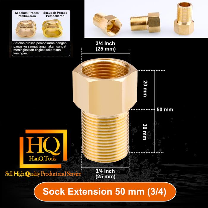 Gambar Sok Kran 1/2 inch Sock Keran Fitting Pipa Sambungan Drat Kran 1/2 in dari HanQ Tools undefined 5 Tokopedia