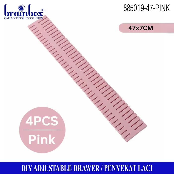 Gambar DIY Grid Drawer Divider Penyekat Laci Box Sekat Laci Partisi Laci Box - 47cm PINK dari Brainbox Car and Home undefined Tokopedia