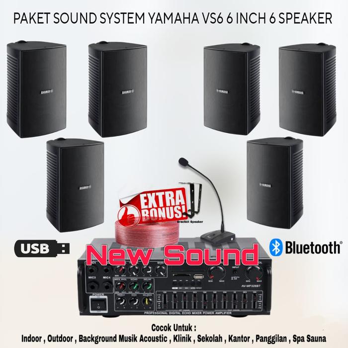 Gambar Paket Sound System Yamaha VS6 6 Inch 6 Speaker Cafe Kantor Panggilan dari new sound undefined Tokopedia