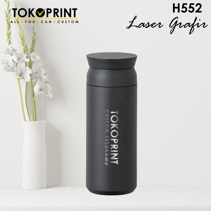Gambar Custom Tumbler Botol Premium H552 Cetak Laser Grafir - Hitam dari TokoPrint1 undefined Tokopedia