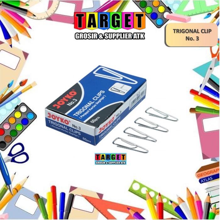 Gambar TRIGONAL CLIP / PAPER CLIP / PENJEPIT KERTAS / KLIP KERTAS KECIL BESAR - No. 3 dari TARGET ATK undefined Tokopedia