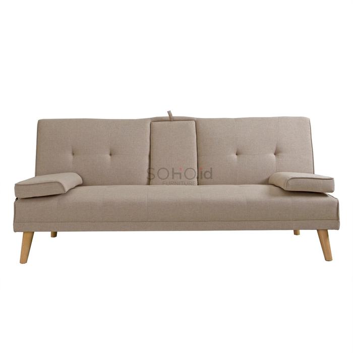 Gambar Soho.id New Mulan Sofabed - Sofa Bed Kain Minimalis Japandi - Cream dari Soho.id Furniture undefined Tokopedia