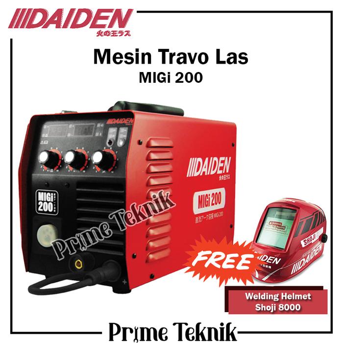 Gambar Mesin Las MIG 200 Daiden MIGi 200 Travo Las CO2 MIGi MIG MMA 200 Shoji MIG200 MIGi200 - Paket HelmShoji dari Prime Teknik undefined Tokopedia