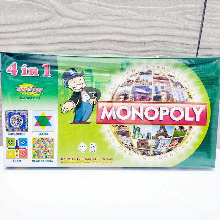 Gambar Monopoli Permainan Papan Halma Ludo Catur Ular Tangga Board Game - 4in1 Bola Dunia dari TheGrosir Anak undefined Tokopedia