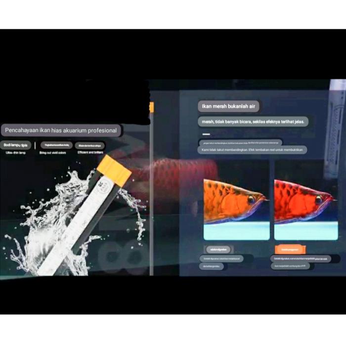 Gambar YIFANG ULTRA THIN LED LAMP AROWANA LAMPU LED ARWANA 135 CM dari reefaquaristik undefined Tokopedia