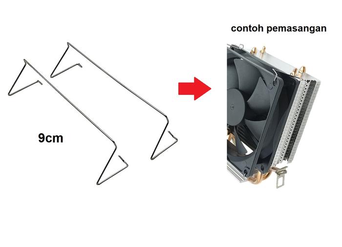 Gambar Fan Buckle Kawat Pengait Fan 9cm 8cm HSF CPU Cooler Universal - 9cm lurus dari tokojoyful undefined Tokopedia