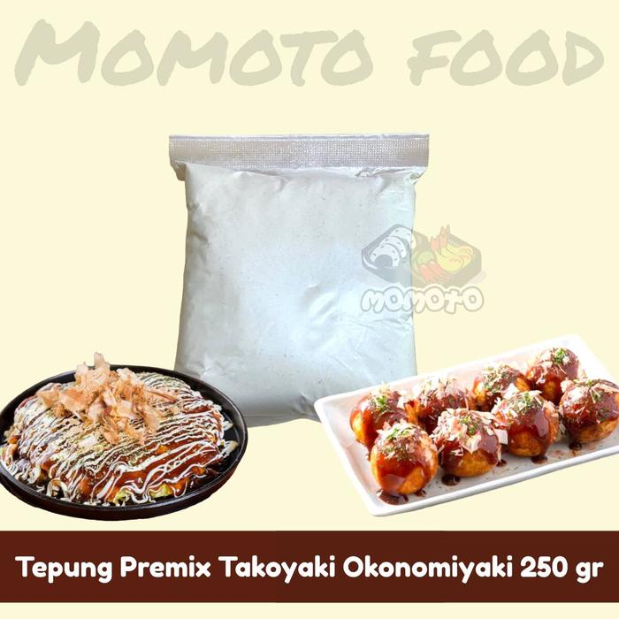 Gambar Tepung Premix Takoyaki Okonomiyaki Halal 250 gram dari Momoto Food Supplier undefined Tokopedia