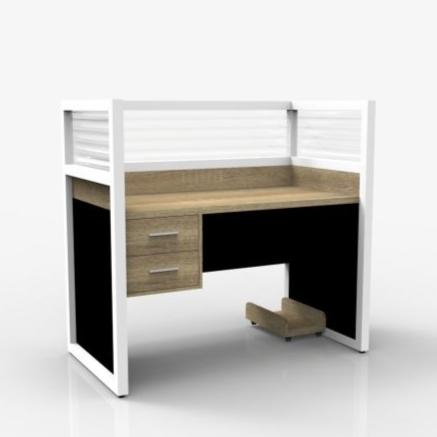 Gambar Meja Kantor Kerja Partisi laci / Meja Kubikal cubical Workstation - dengan laci dari Malaka Furnihome undefined Tokopedia