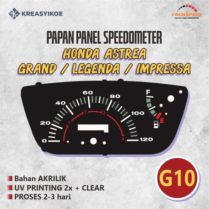 Gambar Papan Panel Speedometer Astrea Grand Legenda Impressa Custom Desain - G10 dari CREWSPEED undefined Tokopedia