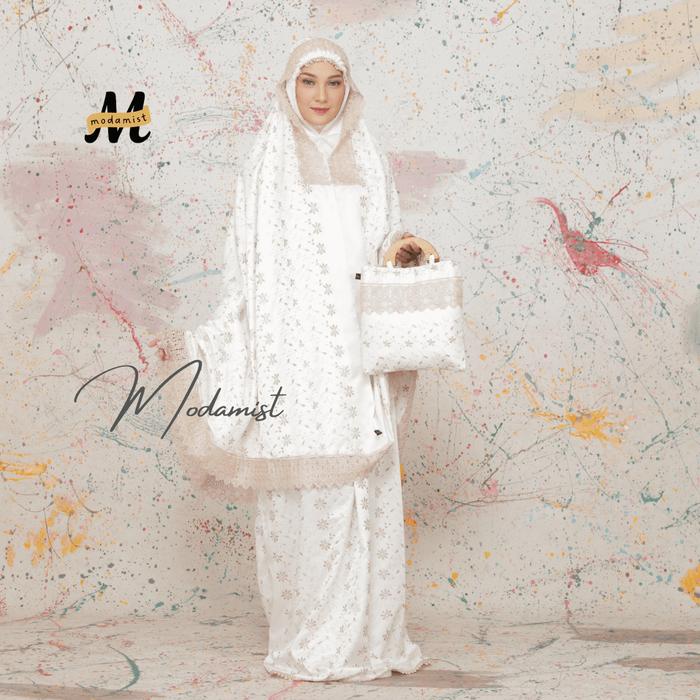 Gambar Mukena Dewasa Premium Sutra Milo Renda Syahrini dari mukena modamist undefined Tokopedia