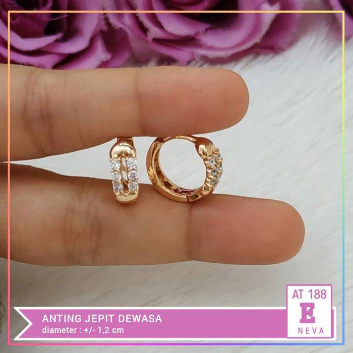 Gambar Anting xuping anting dewasa cetik daun perhiasan lapis emas AT 188 - E dari Goodjewelry undefined Tokopedia