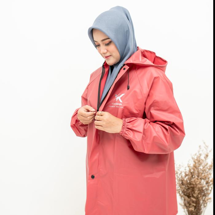 Gambar Jas hujan tebal tidak mudah robek merk volkrain bukan jas ujan plastik - Merah, L dari Jas Hujan Volkrain Official undefined Tokopedia